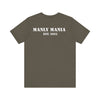 Manly Mania The Silence Tee Army Back View – Men’s Graphic T Shirt