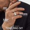 Man wearing stainless steel promise ring – bold everyday men's ring