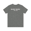 Manly Mania Car Enthusiast Tee in Deep Heather – Back View – Men's Graphic T Shirt