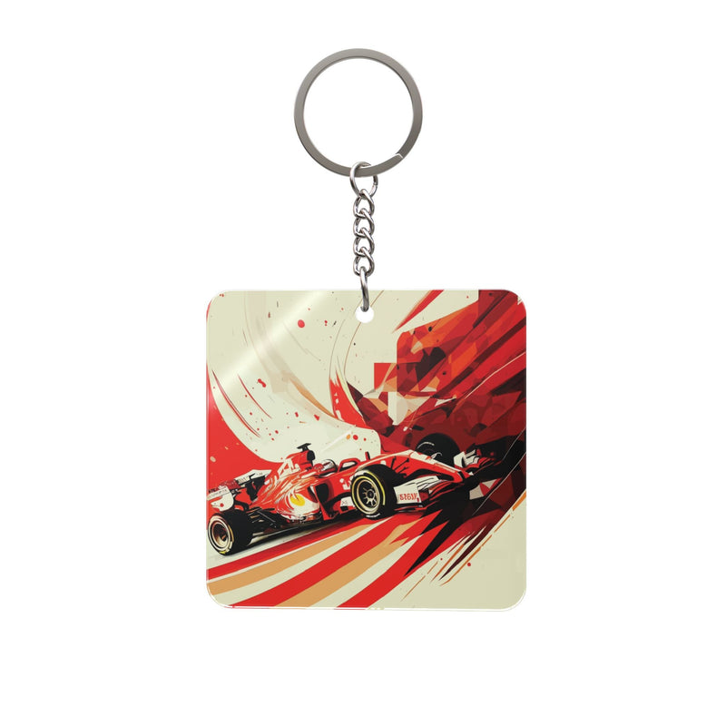 Manly Mania Scuderia Rouge Keychain Printify