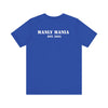 Manly Mania The Despair Tee True Royal Back View – Men's Graphic T Shirt