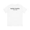 Manly Mania Rebel men's white t-shirt back view, graphic tee