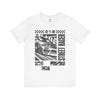 Manly Mania Street Racer T Shirt White Color Front View

