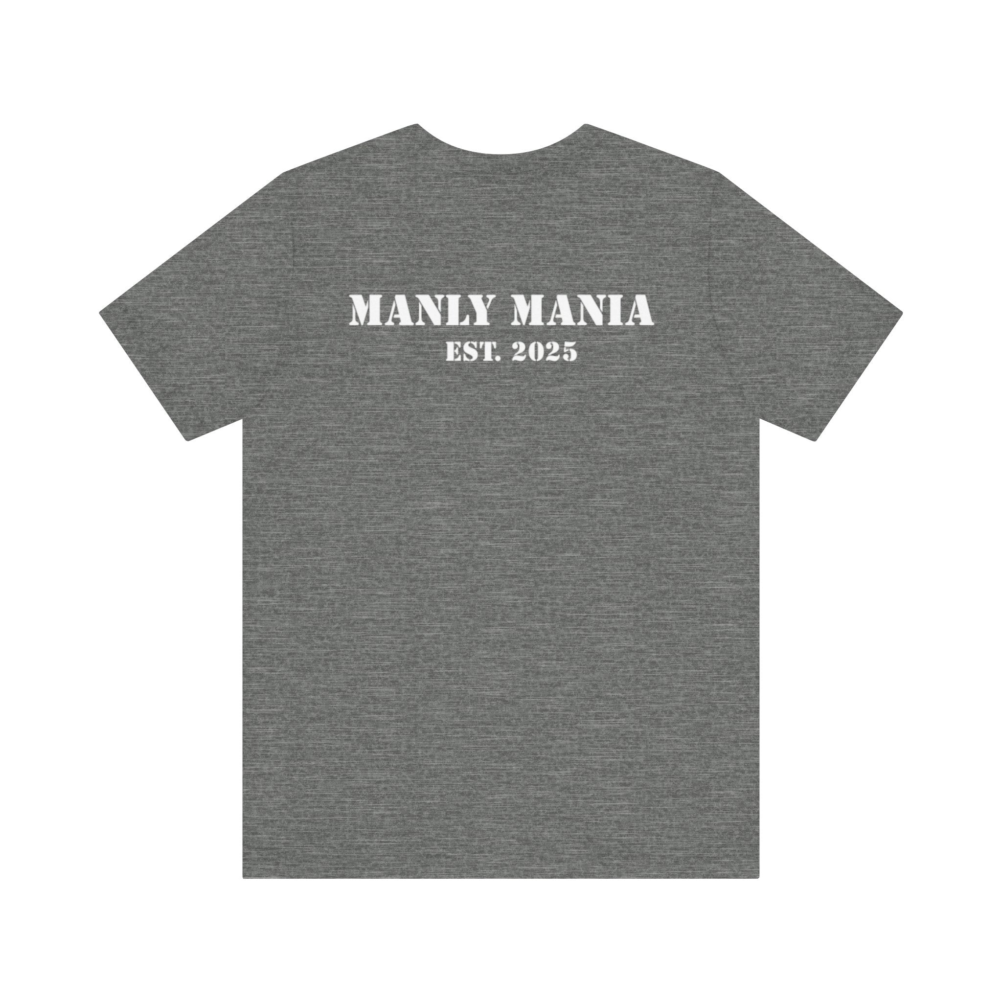 Deep Heather Dead or Alive Tee Back View – Men's Graphic T-Shirt by Manly Mania