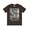 Manly Mania Street Racer T Shirt Brown Color Front View