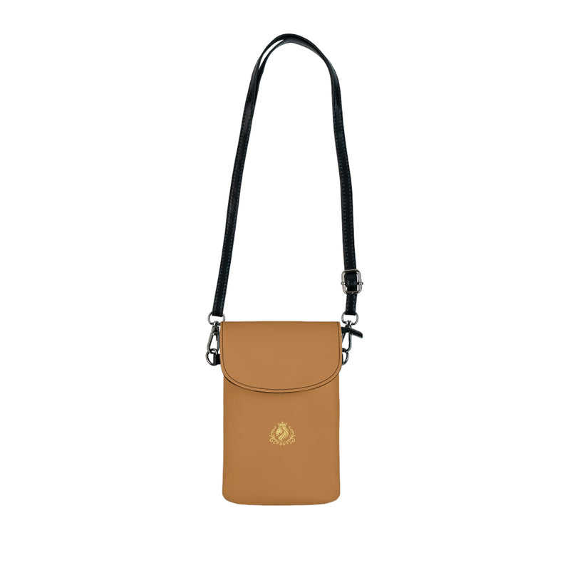 Manly Mania Heritage Leather Crossbody Phone Wallet Printify