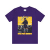 Manly Mania Core men's purple t-shirt front view, graphic tee