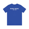 Manly Mania Car Enthusiast Tee in True Royal – Back View – Men's Graphic T Shirt