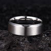 Dual finish stainless steel men's ring – modern design with matte and polished contrast