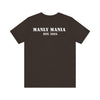 Manly Mania The Silence Tee Brown Back View – Men’s Graphic T Shirt
