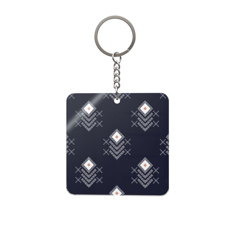 Manly Mania Azur Géométrie Keychain Printify