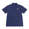 Manly Mania Golden Titan Polo Shirt in True Navy – Front View – Athletic Mens Polo Shirt