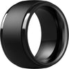 Black silicone mens ring with dual finish from Titan Flex Collection