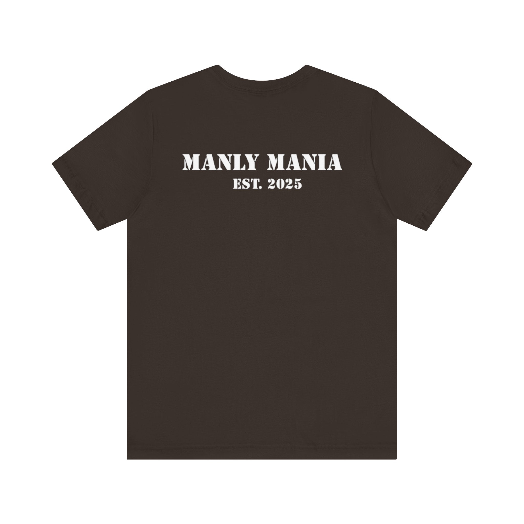 Brown Dead or Alive Tee Back View – Men's Graphic T-Shirt by Manly Mania