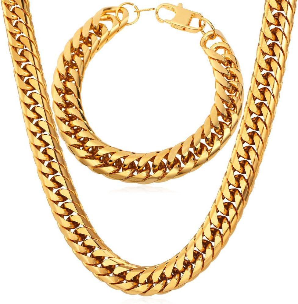 Gold Manly Mania Royal Chain necklace – premium stainless steel men's chain