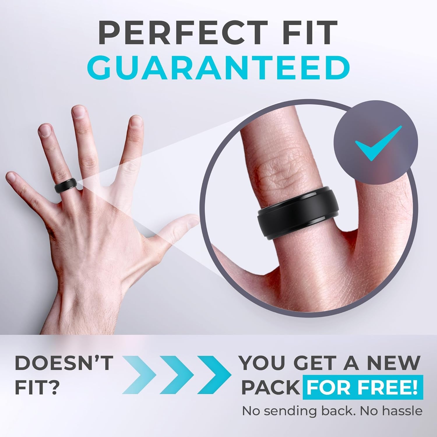 Detailed view of Titan Flex ring texture – hypoallergenic mens ring design