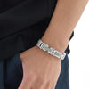 Man wearing the Titanium Edge Bracelet - bold and stylish mens bracelet