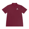 Manly Mania Performance Sport Polo Shirt - Front View in Maroon