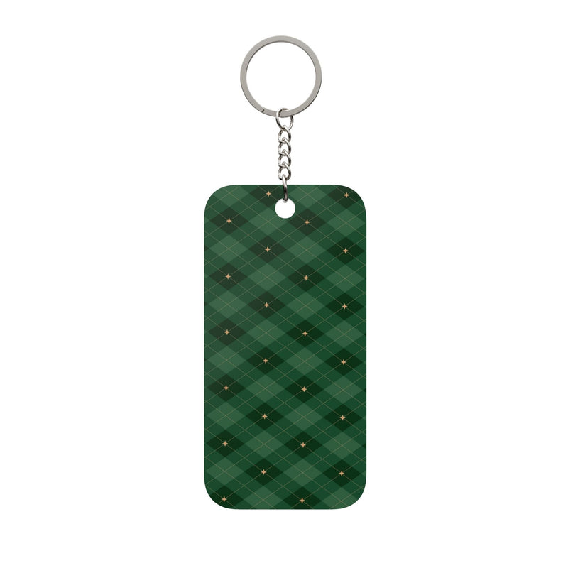 Manly Mania Imperial Plaid Keychain Printify