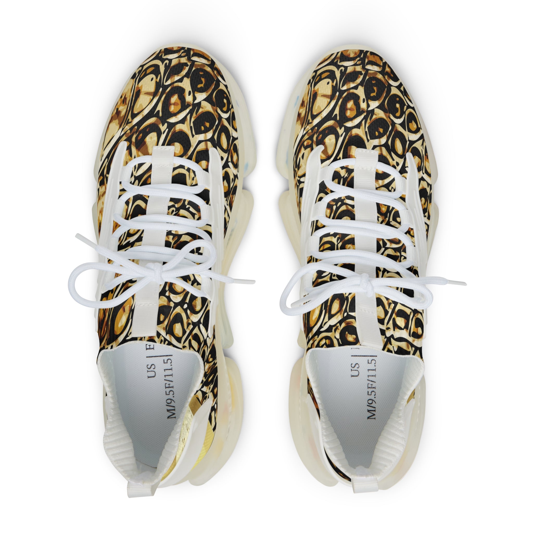 Close-up of Manly Mania Apex Force sneakers with white sole – memory foam insole design
