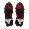 Close-up detail of mesh upper and KPU overlays on black sole Snake Spartan shoes