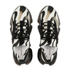 Close-up texture of breathable mesh on Forge Fit black sole shoes