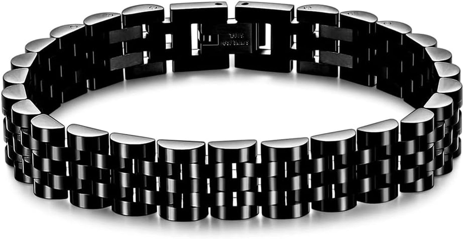 Black Manly Mania Core Bracelet – Bold mens bracelet with luxury matte finish