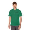 Close-up of Manly Mania Kelly Green Polo Shirt - Golf Shirts for Men