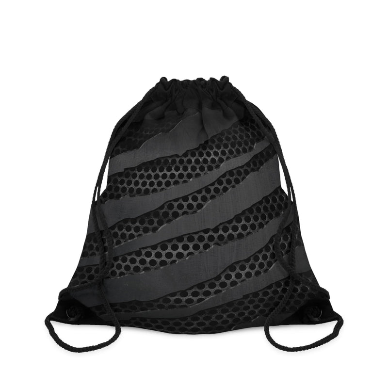 Obsidian Black Lion Crest Minimal Drawstring Back Printify