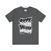 Overthinking Graphic T Shirt – Front View – Asphalt