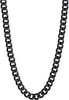 Black Manly Mania Royal Chain necklace – sleek black stainless steel chain for men