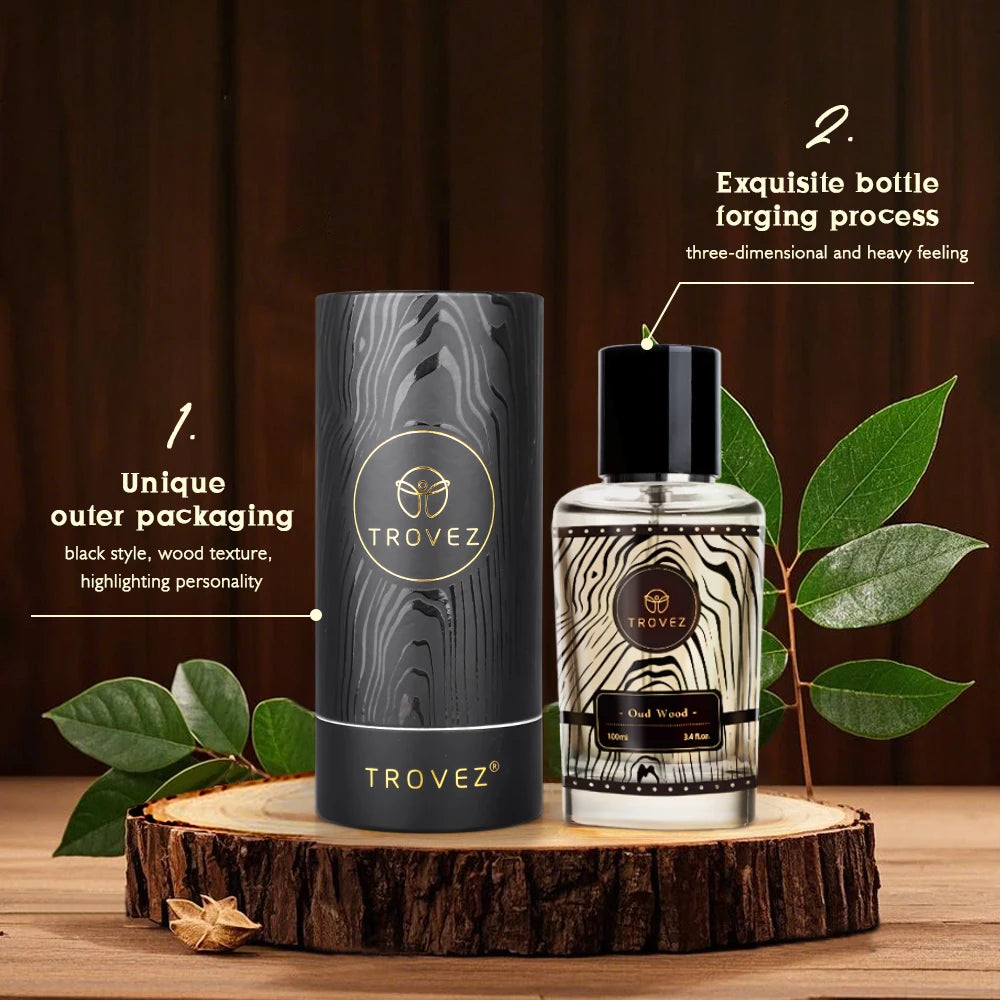 Dominion Trovez Oud packaging and bottle – premium men's fragrance set