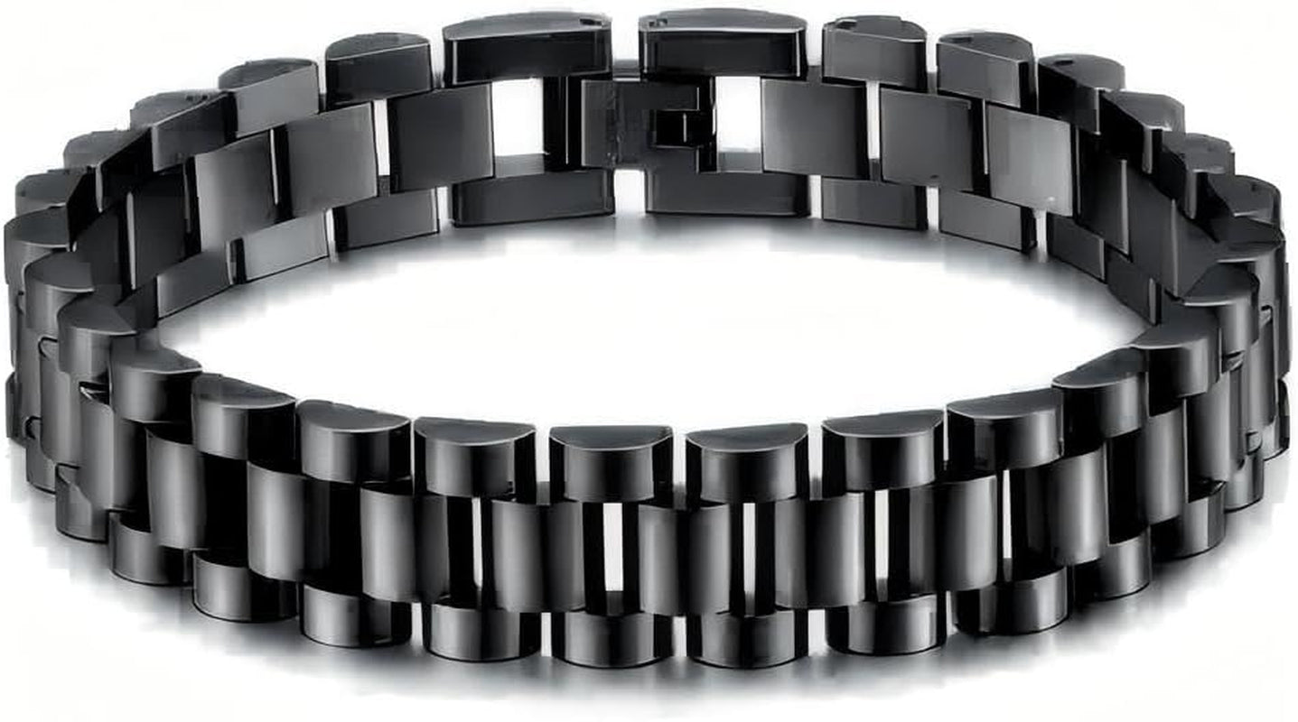 Black Manly Mania Core Bracelet – Bold mens bracelet with luxury matte finish
