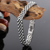 Silver clasp detail on Manly Mania Core Bracelet – Secure mens bracelet with Cartier-inspired design