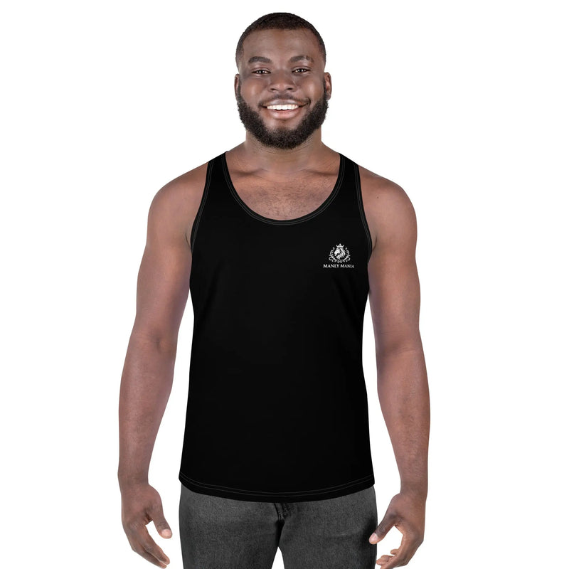 Manly Mania Signature Flex Tank Top on model men's stylish gym tank top muscle fit