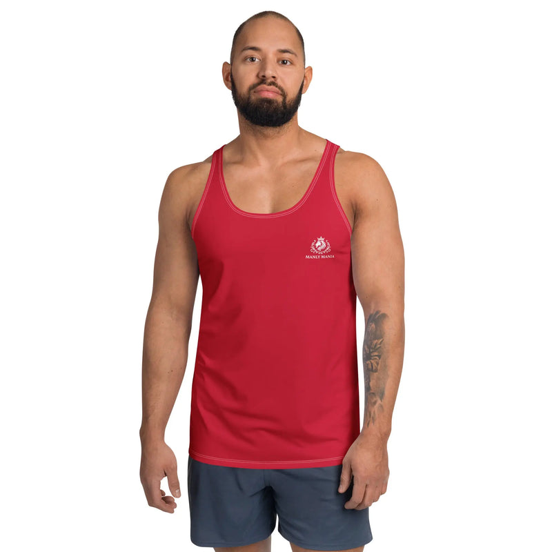 Manly Mania Power Mesh Tank Top front view men's athletic tank top breathable gym wear