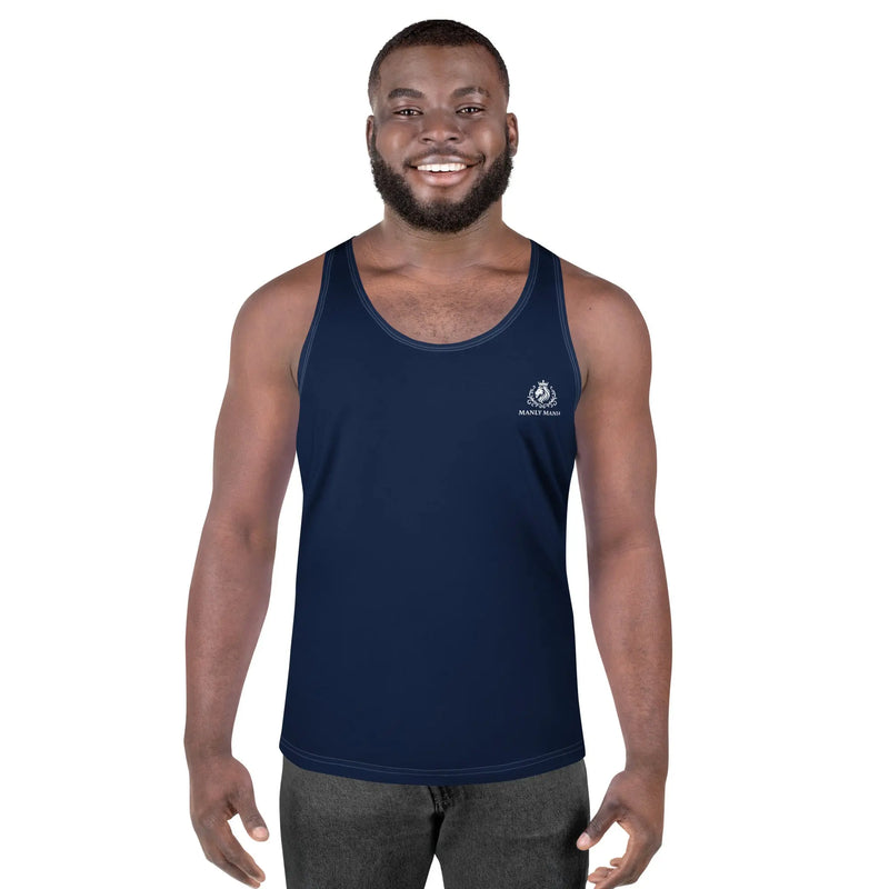 Manly Mania Bolt Wear Tank Top front view men's athletic tank top muscle fit gym wear