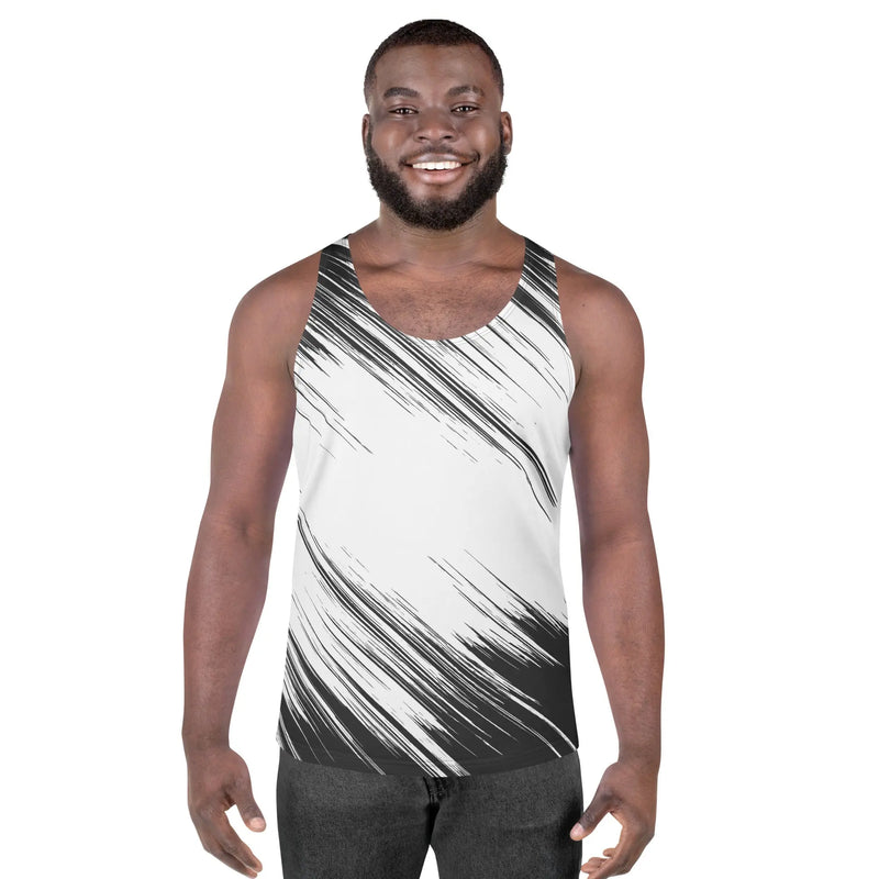 Manly Mania Grind Fit Tank on model men's stylish gym tank top athletic fit