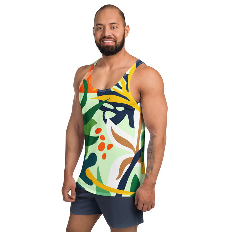 Manly Mania Chill Flex Tank Top front view men's athletic tank top relaxed fit gym wear