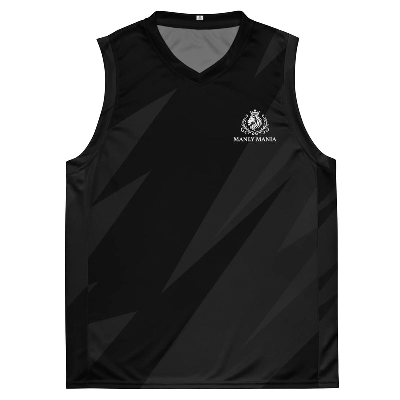 Manly Mania Dark Shadow Jersey for Men front view men's athletic jersey breathable sportswear design