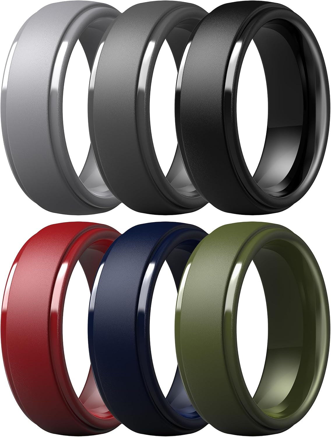 Titan Flex multipack silicone promise rings for men in assorted colors