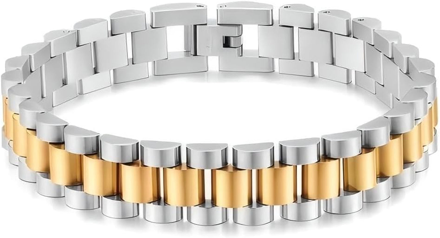 Gold and Silver Manly Mania Core Bracelet – Premium men's bracelet inspired by Cartier style