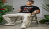 Manly Mania Attitude T-Shirt in casual lifestyle setting