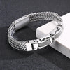 Secure clasp detail on stainless steel mens bracelet - Titanium Edge