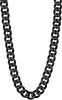 Black Manly Mania Royal Chain necklace – sleek black stainless steel chain for men
