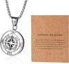 Box link chain detail of Dominion Compass necklace – secure lobster clasp men's chain