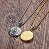 Side angle of Dominion Compass pendant necklace – durable stainless steel men's necklace and chain