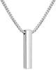 Silver Steelmark Bar Pendant Necklace - Men's Chain Jewelry
