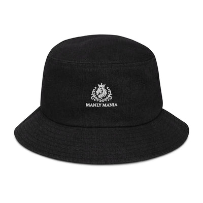 Manly Mania Denim Black Bucket Hat