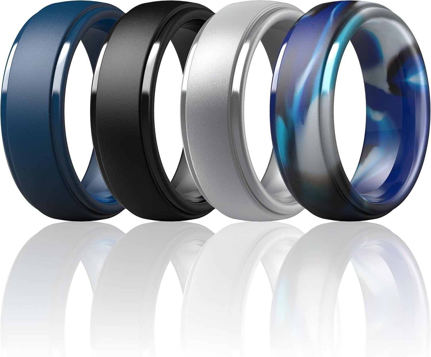 Titan Flex multipack silicone promise rings for men in assorted colors